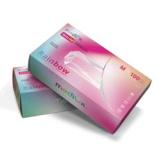 Рукавички нітрилові, MediOK RAINBOW (100шт / 50 пар), 5 кольори Рукавички нітрилові, MediOK RAINBOW (100шт / 50 пар), 5 кольори