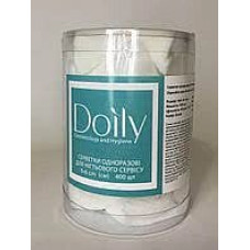 Серветки 5х5 см Doily (400 шт в тубусі) з целюлози 50 гр/м2