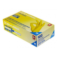 Рукавички нітрилові AMPRI Nitrile Style Lemon, 100 шт, жовті Рукавички нітрилові AMPRI Nitrile Style Lemon, 100 шт, жовті