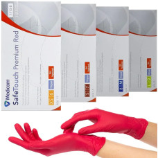 Нітрилові рукавички Medicom SafeTouch Advanced Red, червоні, 100 шт. Нітрилові рукавички Medicom SafeTouch Advanced Red, червоні, 100 шт.