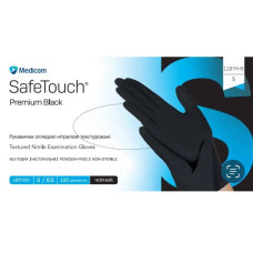 Рукавички НІТРИЛОВІ ТМ Medicom SafeTouch Advanced без пудри, р. S (чорні), 3.5 гр