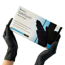 Рукавички НІТРИЛОВІ ТМ Medicom SafeTouch Advanced Premium Black, без пудри, 5г.